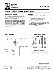 ICS9248-80 datasheet pdf Integrated Circuit Systems