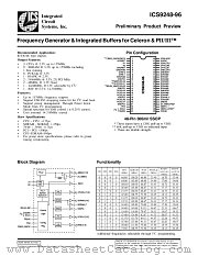 ICS9248-96 datasheet pdf Integrated Circuit Systems
