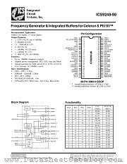 ICS9248-98 datasheet pdf Integrated Circuit Systems