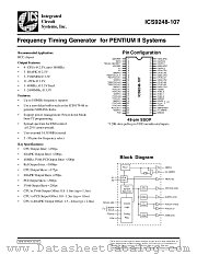 ICS9248-107 datasheet pdf Integrated Circuit Systems