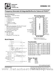 ICS9248-131 datasheet pdf Integrated Circuit Systems