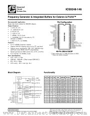 ICS9248YF-146-T datasheet pdf Integrated Circuit Systems