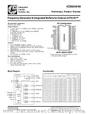 ICS9248-99 datasheet pdf Integrated Circuit Systems