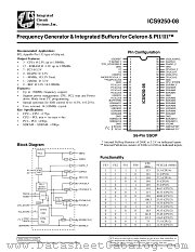 ICS9250-08 datasheet pdf Integrated Circuit Systems