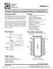 ICS9250YF-13 datasheet pdf Integrated Circuit Systems