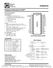 ICS9250-22 datasheet pdf Integrated Circuit Systems