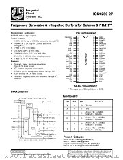 ICS9250-27 datasheet pdf Integrated Circuit Systems