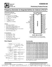ICS9250YF-30-T datasheet pdf Integrated Circuit Systems