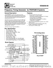 ICS9250YF-09-T datasheet pdf Integrated Circuit Systems