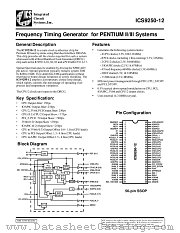 ICS9250YF-12-T datasheet pdf Integrated Circuit Systems