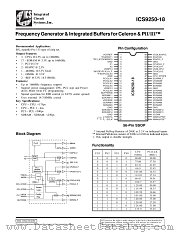ICS9250-18 datasheet pdf Integrated Circuit Systems