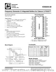 ICS9250YF-29-T datasheet pdf Integrated Circuit Systems