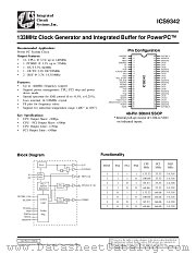 ICS9342 datasheet pdf Integrated Circuit Systems