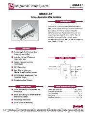 M660-01-BE datasheet pdf Integrated Circuit Systems