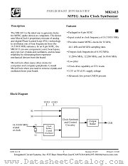 MK1413STR datasheet pdf Integrated Circuit Systems