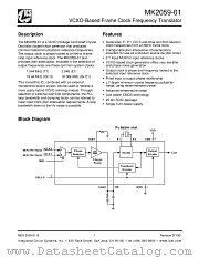 MK2059-01SI datasheet pdf Integrated Circuit Systems