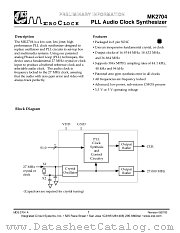 MK2704 datasheet pdf Integrated Circuit Systems