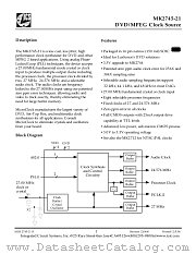 MK2745-21S datasheet pdf Integrated Circuit Systems