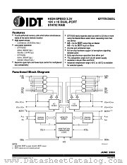 IDT70V26 datasheet pdf IDT