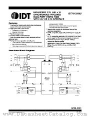 IDT70V3389 datasheet pdf IDT
