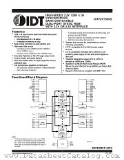 IDT70V7599 datasheet pdf IDT