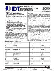 IDT71V2559 datasheet pdf IDT