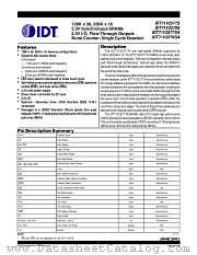 IDT71V2577 datasheet pdf IDT