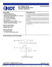 IDT74ALVC245 datasheet pdf IDT