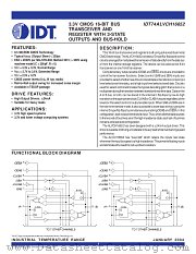 IDT74ALVCH16652 datasheet pdf IDT