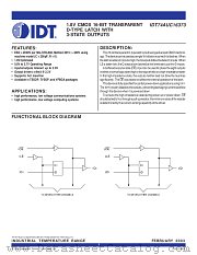 IDT74AUC16373 datasheet pdf IDT