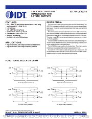 IDT74AUC32245 datasheet pdf IDT