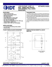 IDT74CBTLV16292 datasheet pdf IDT