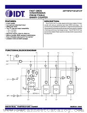 IDT74FCT161T datasheet pdf IDT