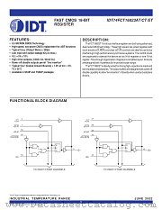 IDT74FCT16823T datasheet pdf IDT