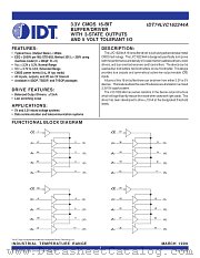 IDT74LVC162244A datasheet pdf IDT