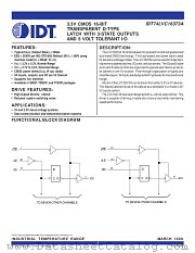 IDT74LVC16373A datasheet pdf IDT