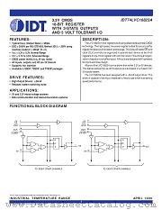 IDT74LVC16823A datasheet pdf IDT