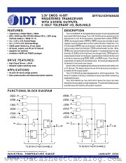IDT74LVCH16543A datasheet pdf IDT