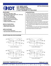IDT74LVCH32245A datasheet pdf IDT