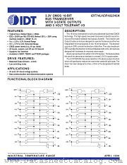 IDT74LVCR162245A datasheet pdf IDT
