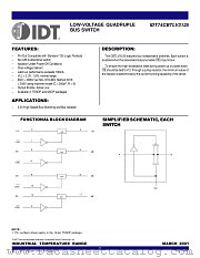 IDT74CBTLV3125 datasheet pdf IDT