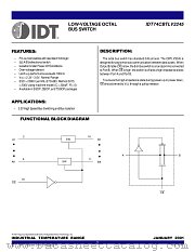IDT74CBTLV3245 datasheet pdf IDT