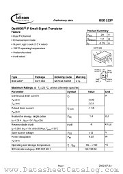BSD223P datasheet pdf Infineon