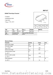 BSP317 datasheet pdf Infineon