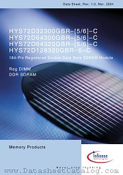 HYS72D64300GBR-6-C datasheet pdf Infineon
