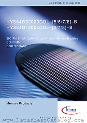 HYS64D16001GDL-7-B datasheet pdf Infineon