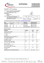 SGD02N60 datasheet pdf Infineon