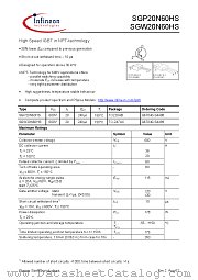 SGP20N60HS datasheet pdf Infineon
