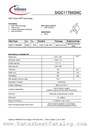 SIGC11T60SNC datasheet pdf Infineon