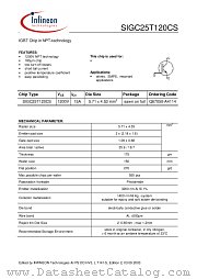 SIGC25T120CS datasheet pdf Infineon